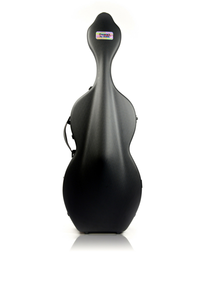 Hightech Shamrock Celloetui med hjul – Black Textured