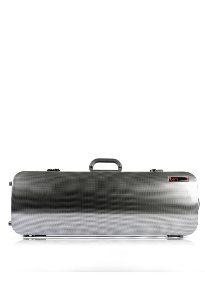 Hightech rektangulär Violaetui Compact utan notficka - Silver Carbon look