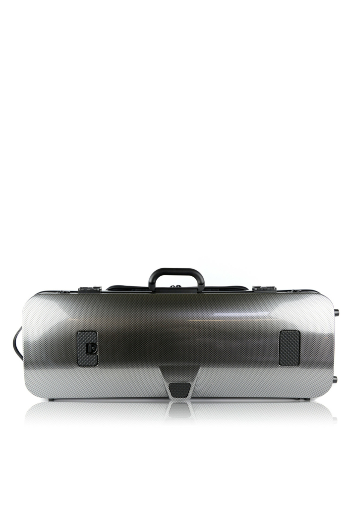 Hightech rektangulär Violaetui Compact med notficka - Silver Carbon look - Bild 2