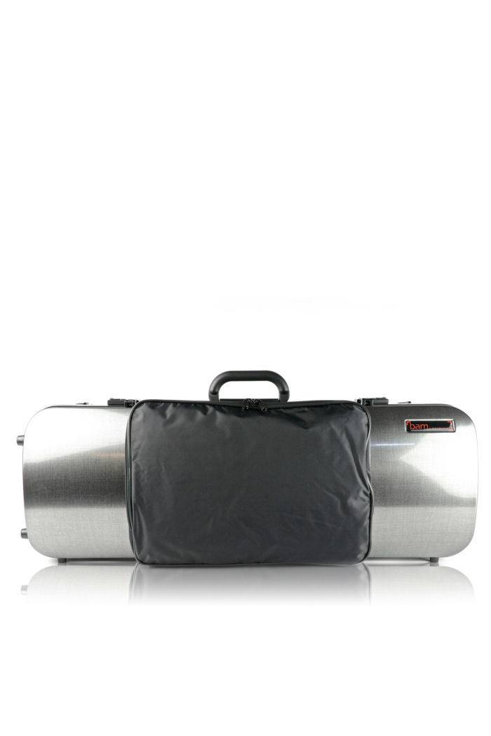 Hightech rektangulärt Violaetui Compact Size med notficka – Metallic Tweed