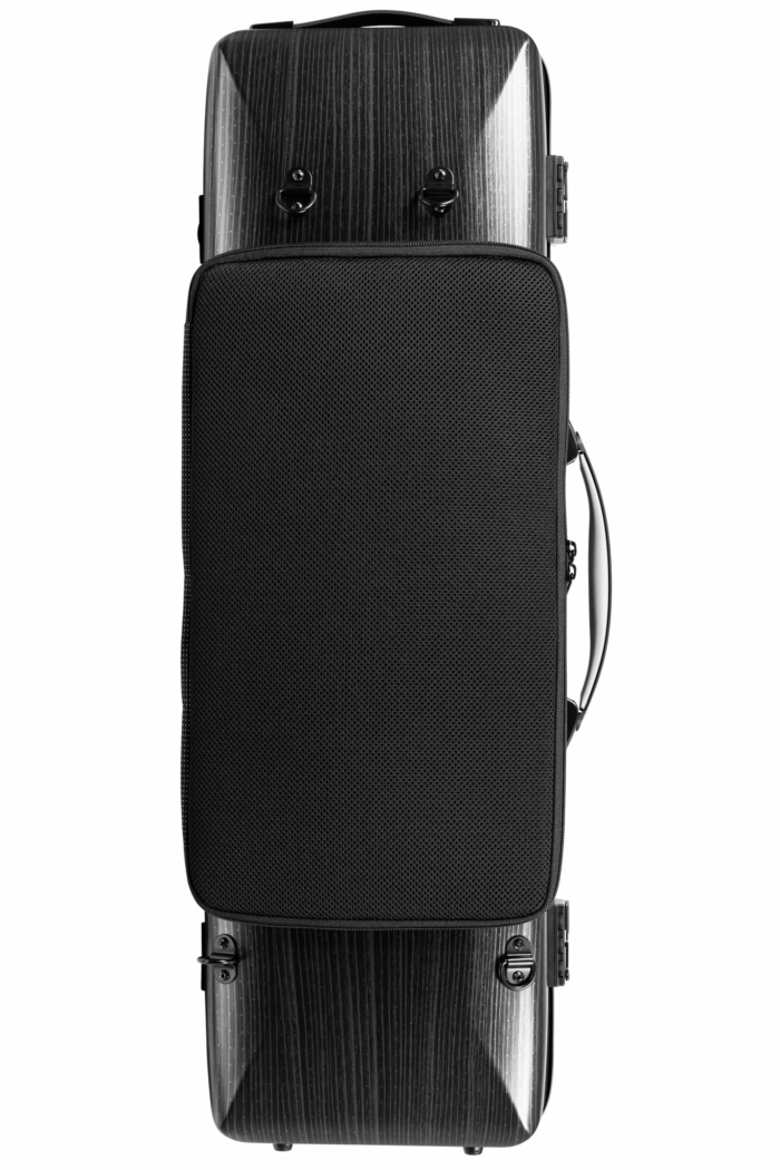 NY DESIGN! Rektangulär HIGHTECH fiolfodral med musikficka - Black Lazure - Bild 2