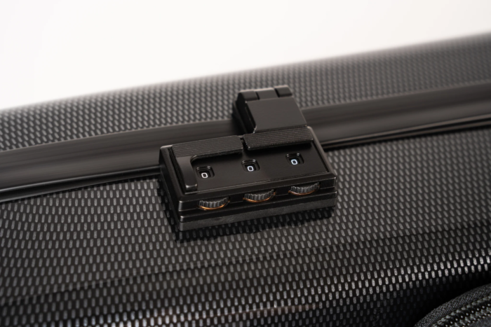 NY DESIGN! Rektangulär HIGHTECH fiolfodral med musikficka - Black Carbon - Bild 3